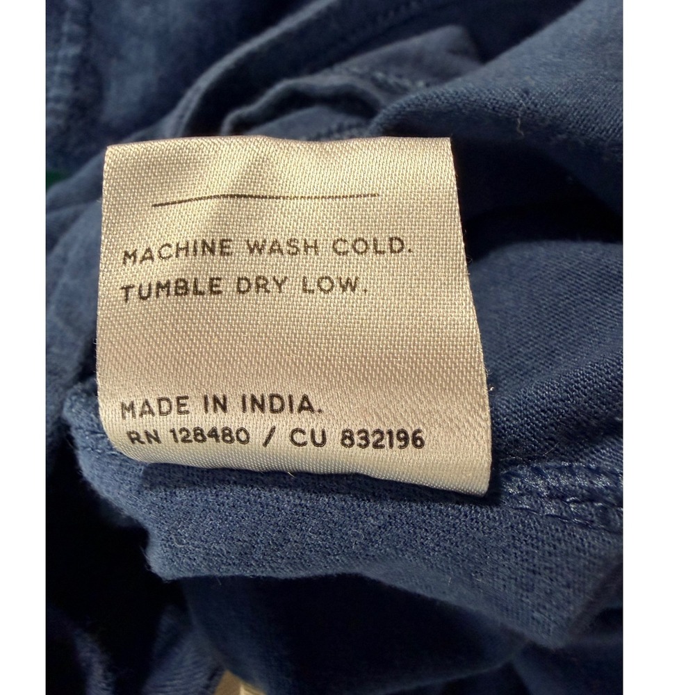 Pact Organic Cotton All Ease Relaxed Jumpsuit Romper XXL Blue Loungewear Comfort - Picture 5 of 6
